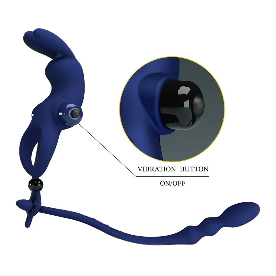 PRETTY LOVE - AYAD ANEL VIBRADOR COELHO COM PLUG AZUL